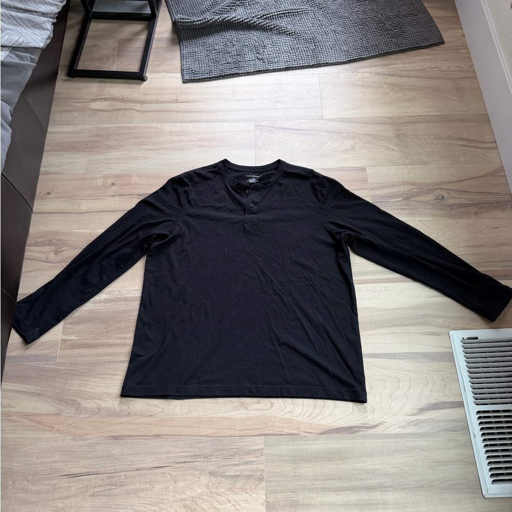 Croft & Barrow Men's Classic Black Long Sleeve Tee